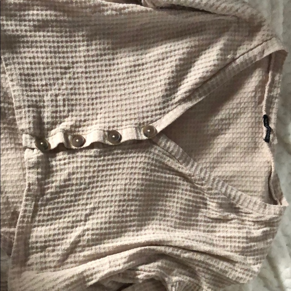 CROP BUTTON DOWN SWEATER